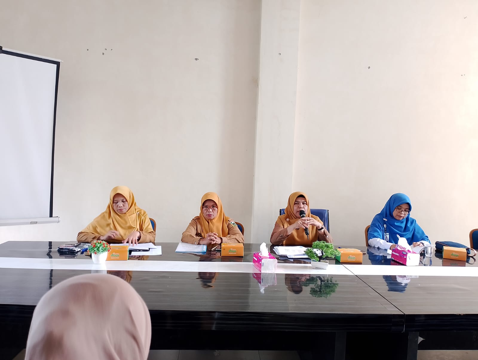 Dinas Sosial Gelar Rapat Tindak Lanjut Penyemprotan Pelabelan Rumah KPM PKH bersama Operator PKH dan Operator DTSEN